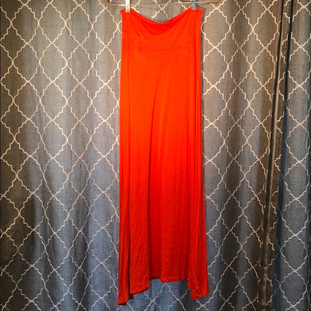 Stella Cruz | orange maxi skirt